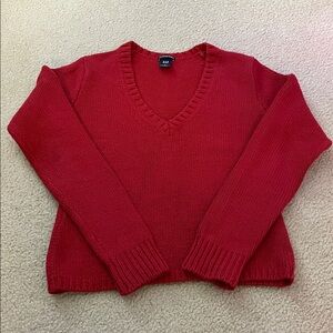 Vintage Gap Stretch Knit V-Neck Sweater, Size S